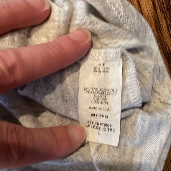 Papermoon L light grey 3/4 length top with cold shoulder - Picture 5 of 5